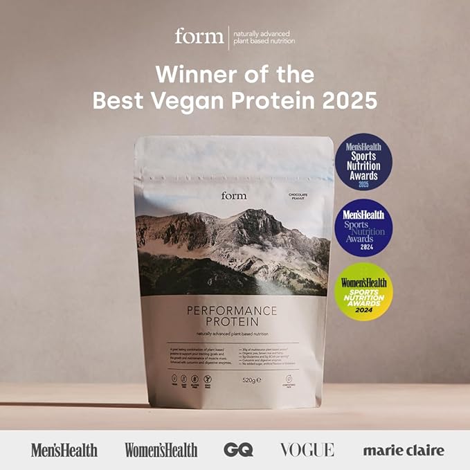 Form Performance Protein - Vegan Protein Powder - 30g of Plant Based Protein Powder per Serving with BCAAs. Perfect Post Workout. Tastes Great with Just Water!(Chocolate Hazelnut)