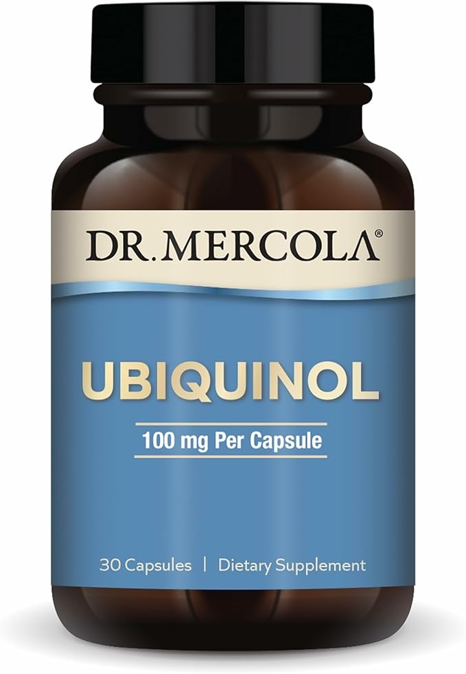 Dr. Mercola Ubiquinol - Supports Energy Production - Antioxidant Supplement - Non-GMO Gluten-Free &amp Soy-Free - 30 Capsules (30 Servings) - 100 mg