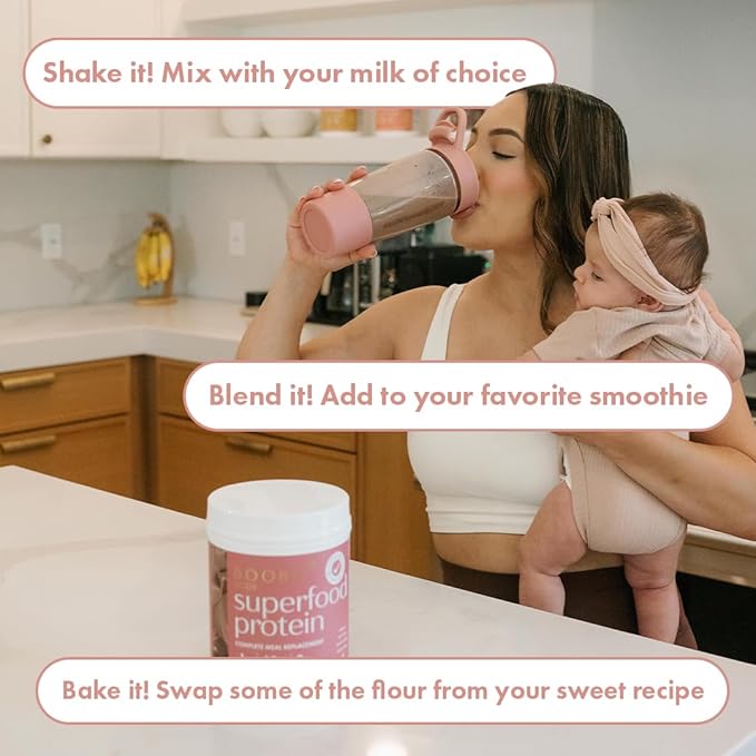 Boobie Body Superfood Protein Pregnancy and Postpartum Meal Replacement Shake Coffee Caramel Flavor | 19g Protein | Safe for Lactation &amp Motherhood | Organic Vegan Zero Sugar 1 Tub (20 Serving