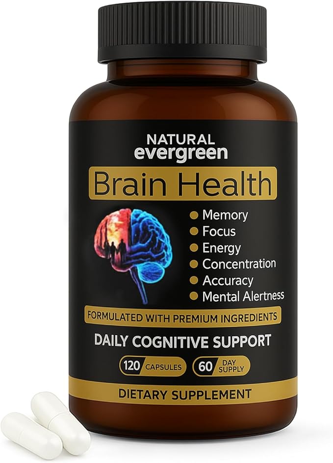 Brain Supplements for Memory and Focus – Nootropic for Men &amp Women | Supports Memory Mental Clarity &amp Focus | Capsules with L-Theanine Vitamin B6 &amp Phosphatidylserine (120)