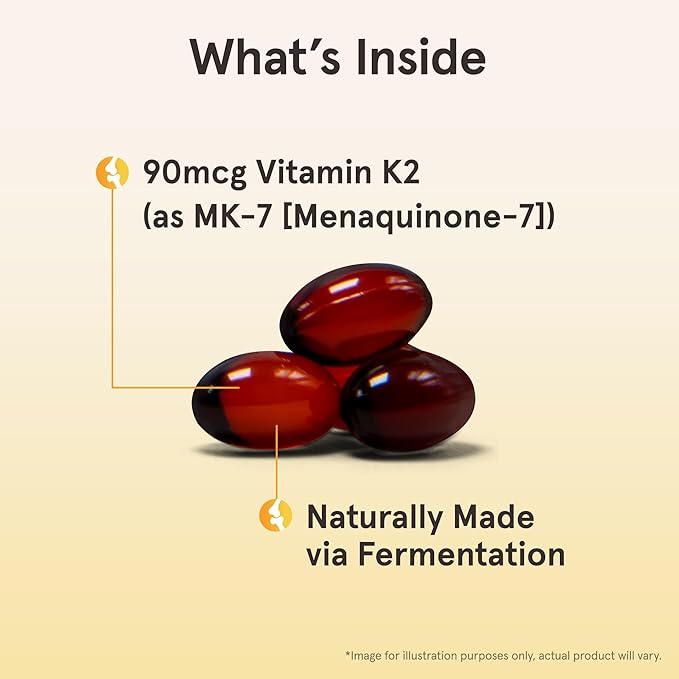 Jarrow Formulas MK-7 90mcg-Bioactive Form of VIT K2-60 Servings(Softgels)-for Bone &amp CV Health-VIT K2 MK-7 Dietary Supp-K2 VIT Supp MK-7-Gluten Free12 Pack