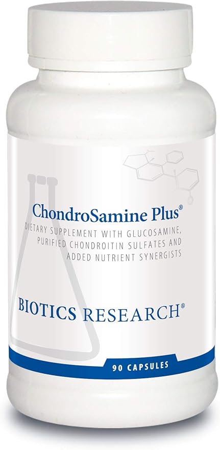 BIOTICS RESEARCH ChondroSamine Plus Glucosamine Plus Chondroitin MSM Vitamins and Minerals Joint &amp Connective Tissue Support Healthy and Ease of Movement. 90 Capsules