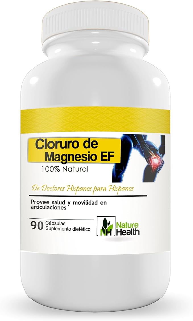 Magnesium Chloride – Muscle Relaxation &amp Bone Support – High Absorption Formula – 60 Capsules – Cloruro de Magnesio – Vegetarian Non-GMO Gluten-Free (1)