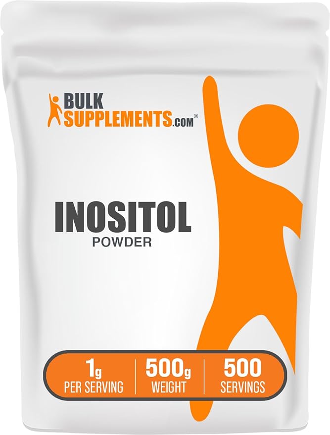BulkSupplements.com Inositol Powder - Inositol Supplement Vitamin B8 Supplement - Unflavored &amp Gluten Free 1g per Serving 500g (1.1 lbs) (Pack of 1)