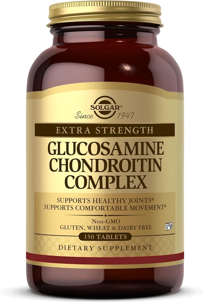 Solgar Extra Strength Glucosamine Chondroitin Complex - 150 Tablets - Supports Healthy Joints &amp Comfortable Movement - Non-GMO Gluten Free Dairy Free - 50 Servings