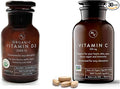 Movita Organic Vitamin D3 2500IU Bottle Fermented Vitamin C 250mg Bottle