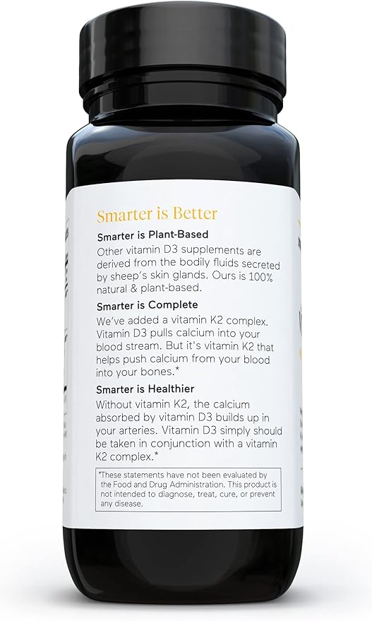 Smarter Nutrition Magnesium and Vitamin D3+K2 Bundle - Magnesium Complex with Glycinate Citrate Malate and Bisglycinate and 5000 IU of Vitamin D with K2 Complex [30-Day Supply]