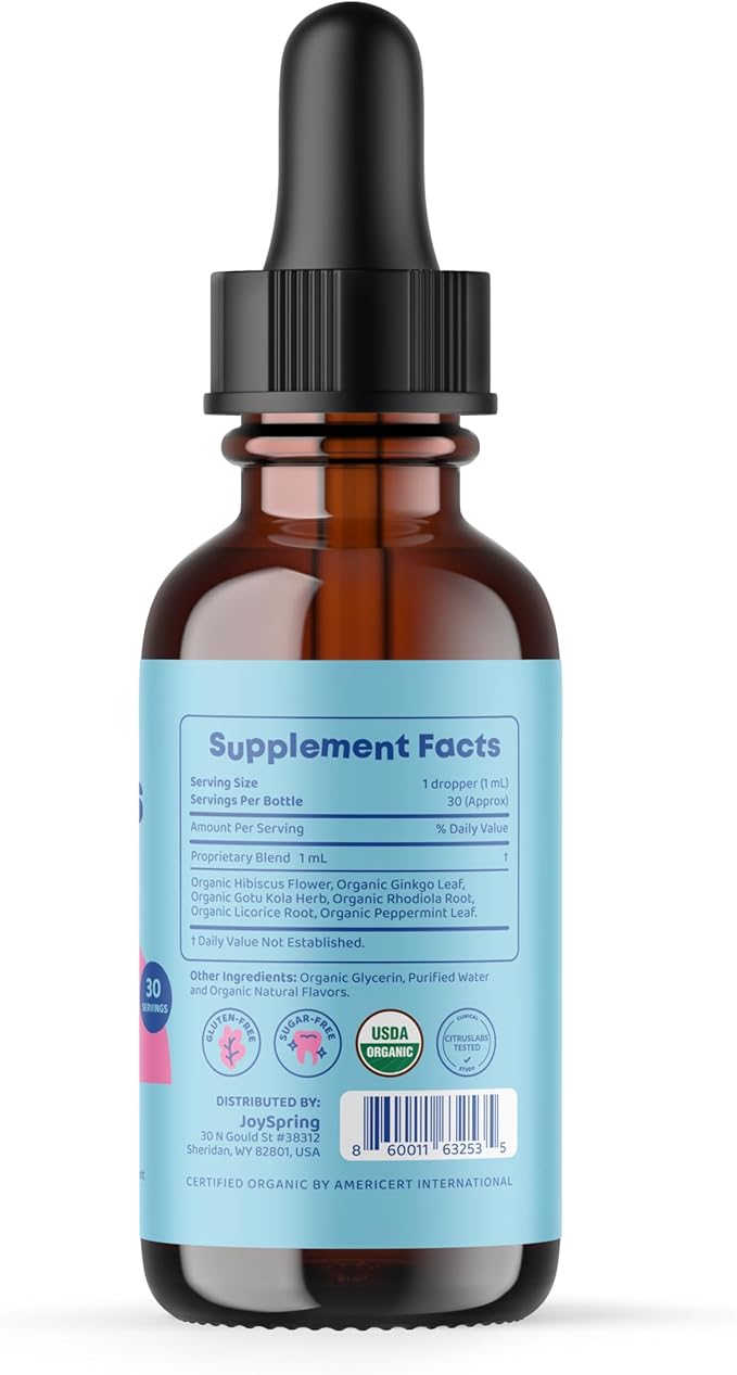 JoySpring SleepBerry Liquid Melatonin and Genius Drops Smartberry Vanilla for Kids