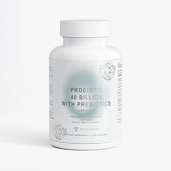 Probiotic 40 Billion CFU with Prebiotics MAKTrek® Bi-Pass Technology 4 Strain Digestive &amp Gut Health Support for Men &amp Women Promotes Balance Immune Function &amp Regularity Made in USA
