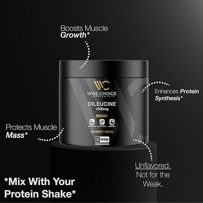 Wise Choice Dileucine Peptide Supplement Powder | 2000mg Leucine Peptide for Muscle Growth &amp Recovery | Supports Protein Synthesis | 30 Servings