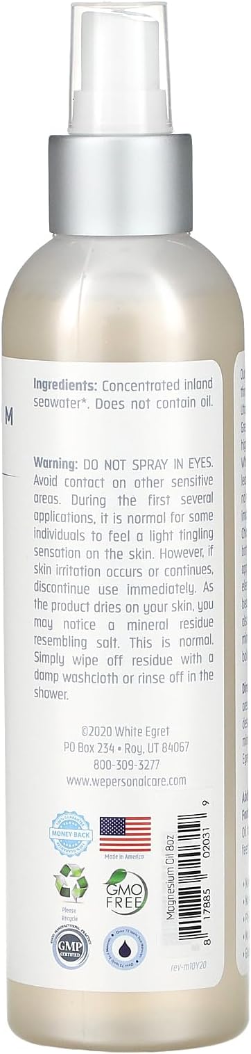 White Egret Pure Magnesium Oil 8-Ounce