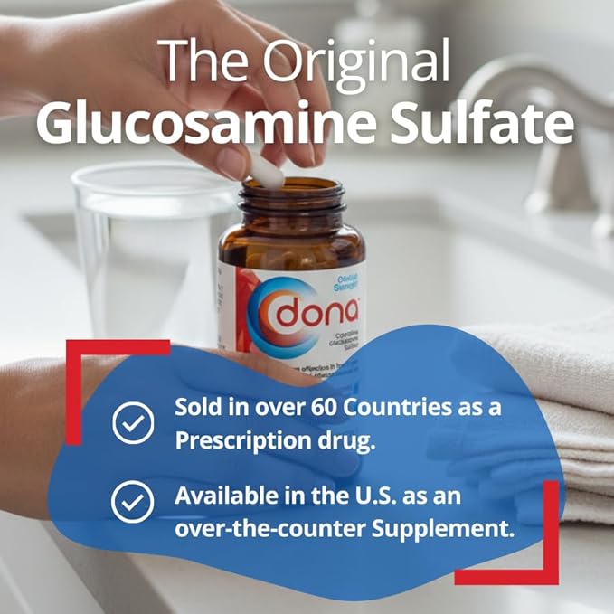 DONA Crystalline Glucosamine Sulfate 60 caplets (3 Pack)F