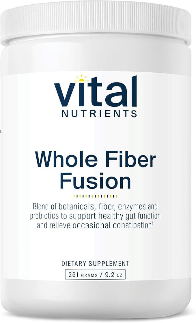 Vital Nutrients - Whole Fiber Fusion Powder - Natural Source of Dietary Fiber - Vegetarian - 261 Grams