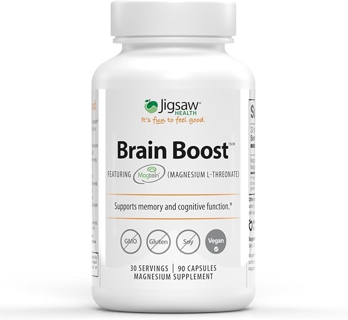Jigsaw Health Magnesium Bundle | MagSRT 240 Tablets and Brain Boost 90 Capsules