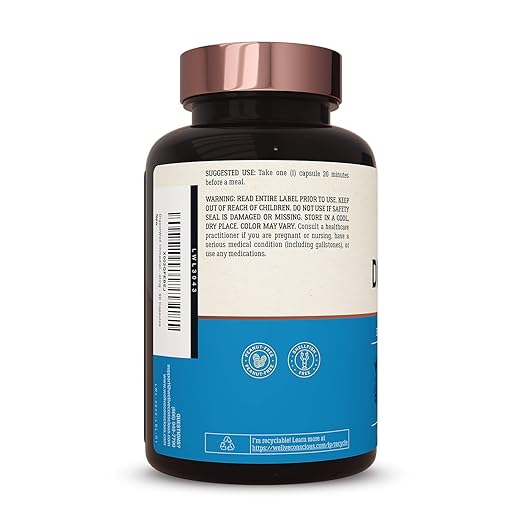 Live Conscious DigestWell Immediate Support - Fast-Acting Digestive Support | Broad Spectrum Enzyme Probiotic &amp Herbal Formula - Decreases Everyday Gas &amp Bloating - 90 Capsules