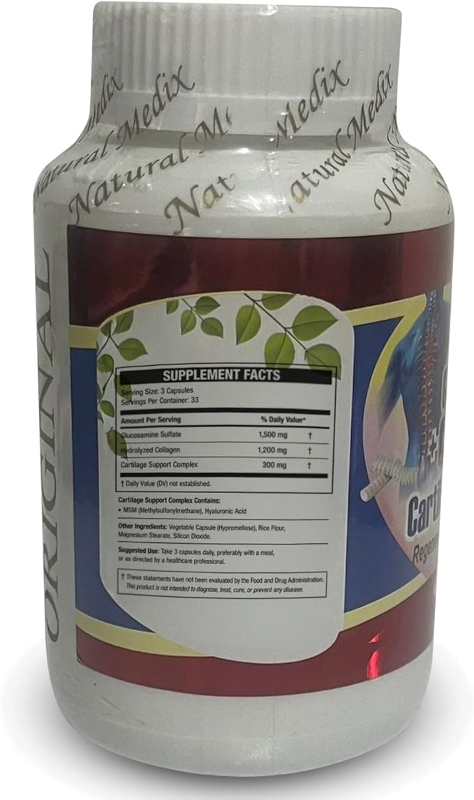 GLUCOSAMINE CHONDROITIN + HYDROLYZED Collagen + Cartilage Complex - Premium Joint Support 100% Peruvian Supplement