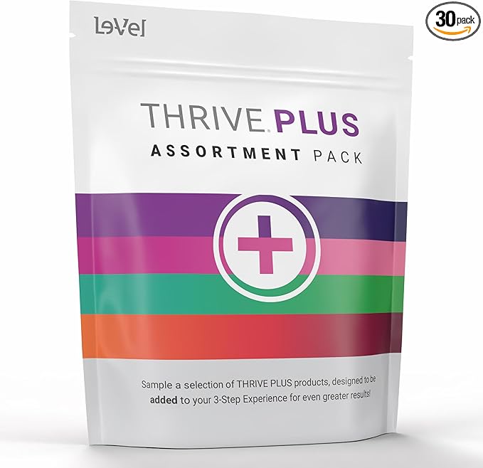 Le-Vel Thrive Plus Assortment Pack Nutritional Supplement Sampler 30 Liquid Gummy Capsule Pieces 30 Eaches Convenient Wellness Variety