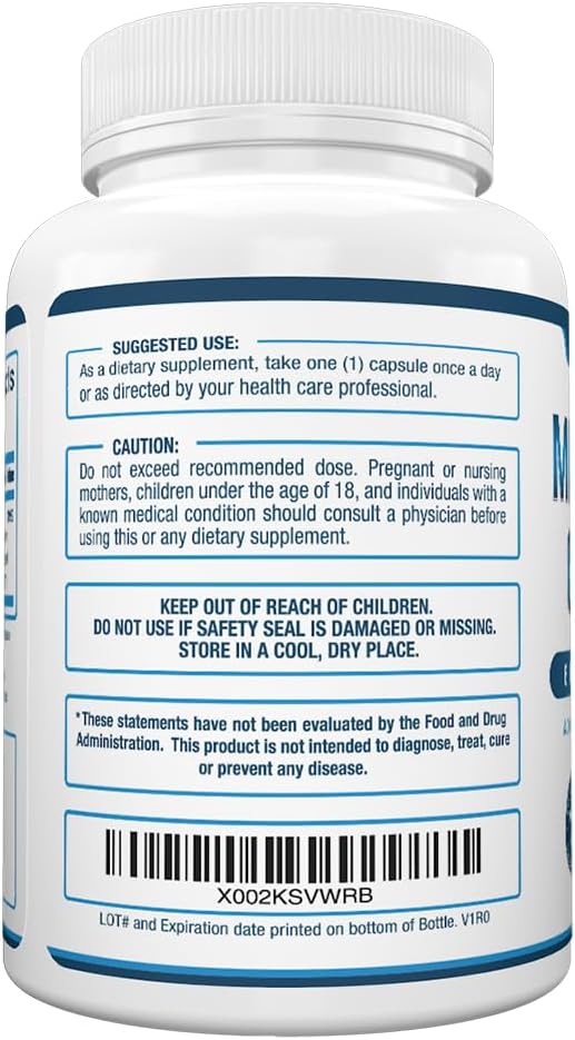 Purely Optimal Magnesium Complex - 6 Forms Magnesium Glycinate Citrate &amp Malate - Sleep Support Stress Relief Muscles Heart Health &amp Relaxation - Magnesium Supplement for Women &amp Men