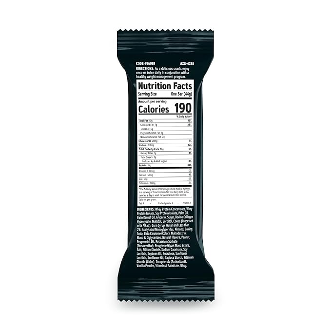GNC Total Lean Layered Lean Bar - Chocolate Mint (9 Bars)