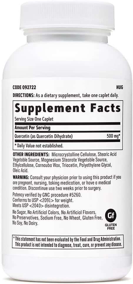 GNC Quercetin 500mg Supplement 60 Servings