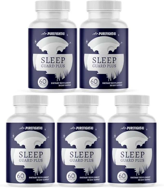Sleep Guard Plus Promotes Relaxation &amp Restful Sleep Natural Sleep Support Supplement | Dietary Supplement - 5 Bottles