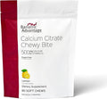 Bariatric Advantage Calcium Citrate Chewy Bites 500 mg - Highly Absorbable &amp Digestible - Vitamin D3 - Easily Chewable Calcium Supplement - Lemon Flavor - 90 Count