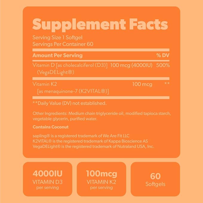 Algae Calcium &amp Vegan Vitamin D3 + K2 Bundle - Calcium Supplement from Red Algae 4000 IU Vitamin D3 and 100mcg Vitamin K2