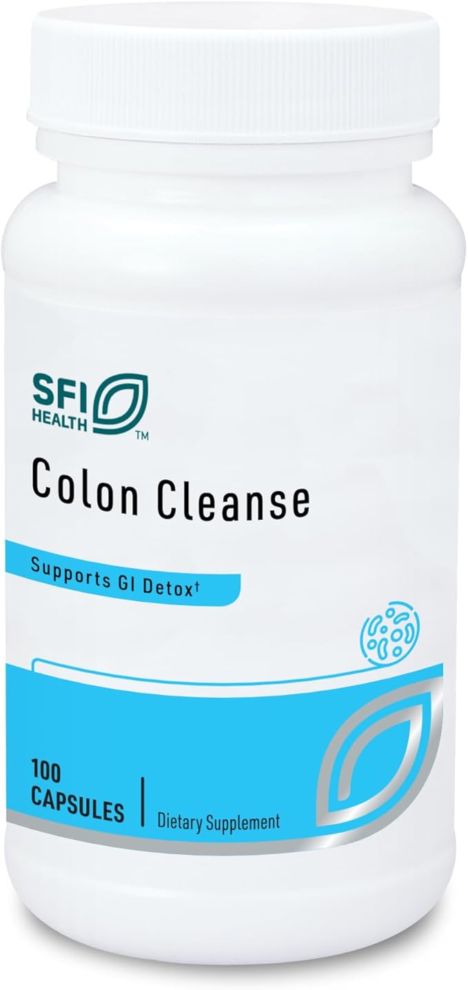 Klaire Labs SFI Health Colon Cleanse - Proprietary Botanical Probiotic &amp Digestive Enzyme Blend for Gentle Colon Support (100 Capsules)