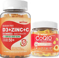 Sugar Free C + D3 + Zinc Immune Gummies + Sugar Free CoQ10 200mg Filled Gummies