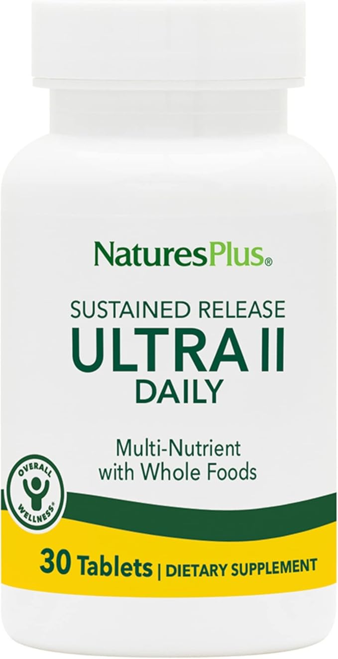 NaturesPlus Ultra II Daily - 30 Tablets - Multivitamin with Whole Foods for Overall Well-Being - Supports Energy &amp Immune Health - Sustained Release - 30 Servings