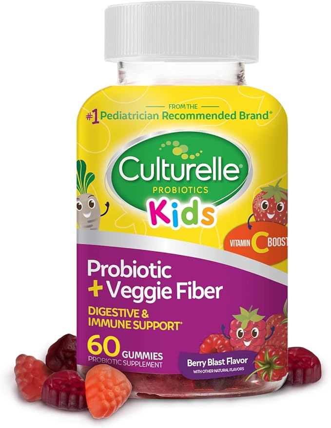 Culturelle Kids Probiotic Packets (Ages 3+) 24 Count &amp Daily Probiotic Gummies (Ages 3+) 60 Count - Digestive &amp Immune Health