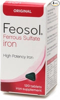 Feosol Ferrous Sulfate Iron Original Tablets 120 ea (Pack of 4)