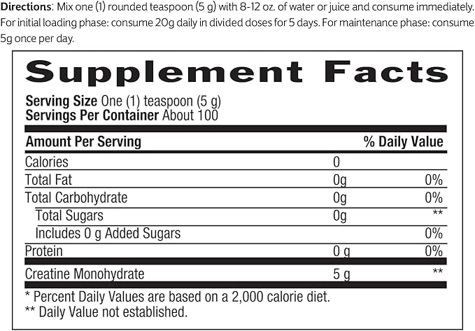 Biochem Micronized Creatine Monohydrate Powder – Muscle Strength &amp Endurance Support – Clean Vegan Formula – Certified Gluten Free K-Parve &amp Keto – 17.6 oz - 100 Servings