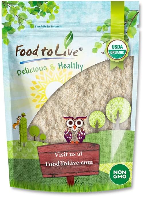 Food to Live Organic Almond Protein Powder 1 Pound – Single Ingredient Non-GMO No Added Sugar Vegan Kosher Bulk