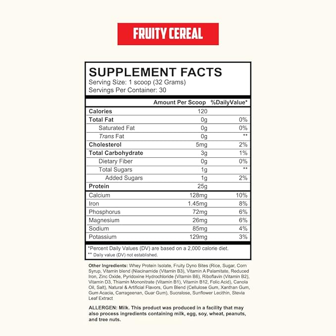 Isotein Isolate Protein Powder - Post Workout Recovery Protein Powder - 25g Whey Isolate Protein 0g Added Sugar 1g Fat (Fruity Cereal 2lbs)