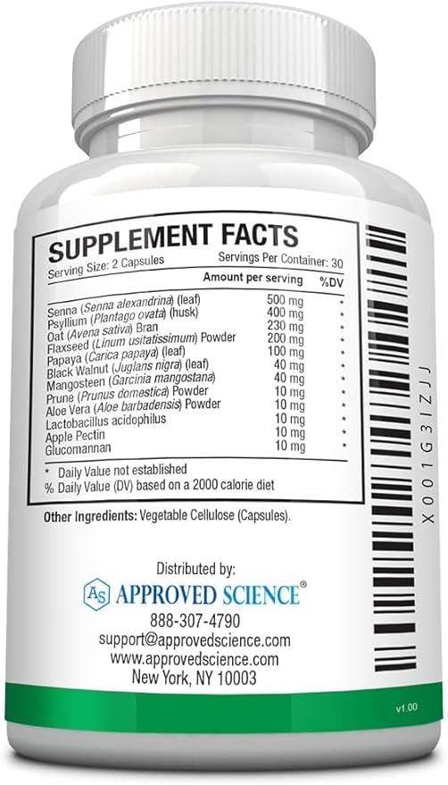Approved Science Constilex - Rapid Constipation Relief &amp Support from Future Episodes - Promotes Healthy Levels of Bacteria and Strengthens Intestinal Flora - 6 Bottles
