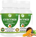 Curcumin Capsules 500 mg | Turmeric Extract | 60 Veg Capsules | Herbal Supplement | Non-GMO | Gluten Free | No Artificial Additives | (Pack of 1) (Pack of 2)