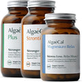 AlgaeCal Magnesium Relax™ - Chelated Magnesium with Ashwagandha for Sleep &amp Occasional Anxiety and Bone Builder Pack - Clinically Supported Plant Based Calcium Supplement for Bone Density Increase