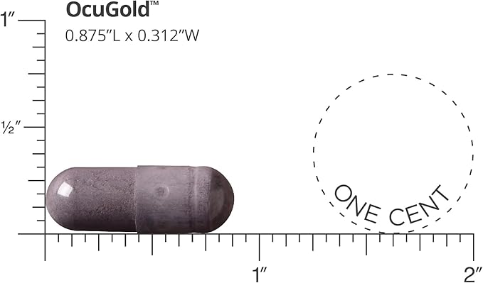 DOCTORS' PREFERRED Clinical-Grade OcuGold Eye Vitamins with Lutein and Zeaxanthin for Macula &amp Retina Health Digital Eye Strain Eye Fatigue and Visual Performance | 60 Vegan Capsules