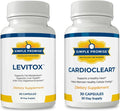 Simple Promise Heart &amp Liver Wellness Bundle – Supports Cardiovascular &amp Metabolic Health – CardioClear7 &amp Levitox for Heart Health Liver Support Circulation &amp Energy – 30 &amp 60 C