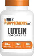 BulkSupplements.com Lutein Capsules - Eye Vitamins Antioxidant Source - Gluten Free 2 Capsules per Serving 40mg Serving 360 Count (Pack of 1)