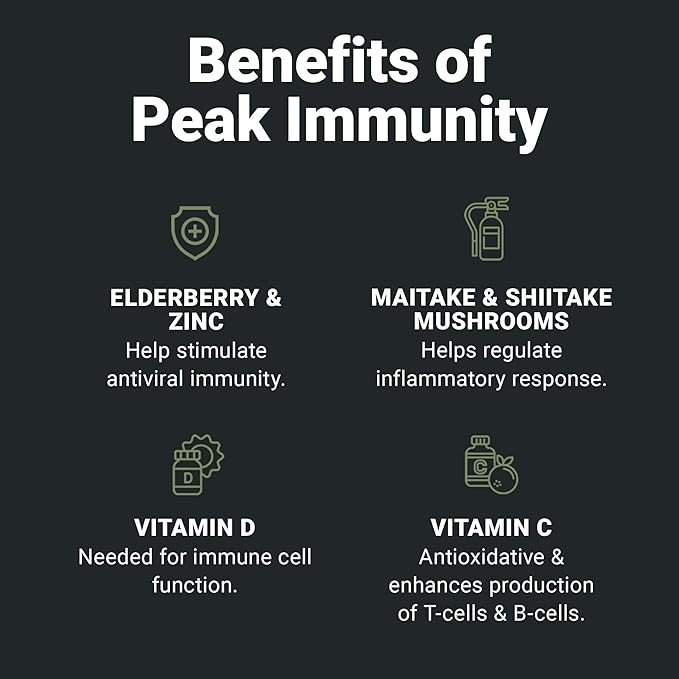 Wilderness Athlete - High Performance Multi Vitamin + Peak Immunity | Daily Multivitamin for Men &amp Women - Immune System Support - Vitamin D Vitamin C Zinc Supplements