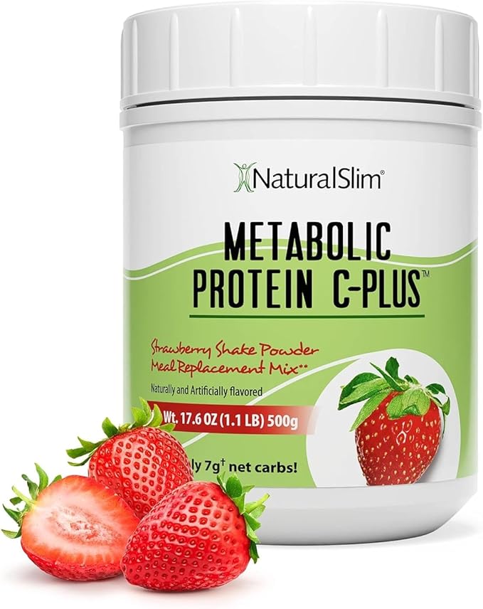 Metabolic Protein C-Plus Whey Protein Powder &amp Shake Meal Replacement with Vitamin C L-Glutamine &amp Digestive Enzymes Low Carb Protein Drink Support Metabolism Energy &amp Gut health 1.1lb