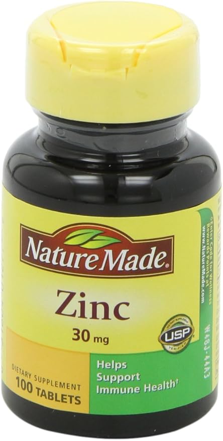 Nature Made Zinc 30mg 100 Tablets (Pack of 6)