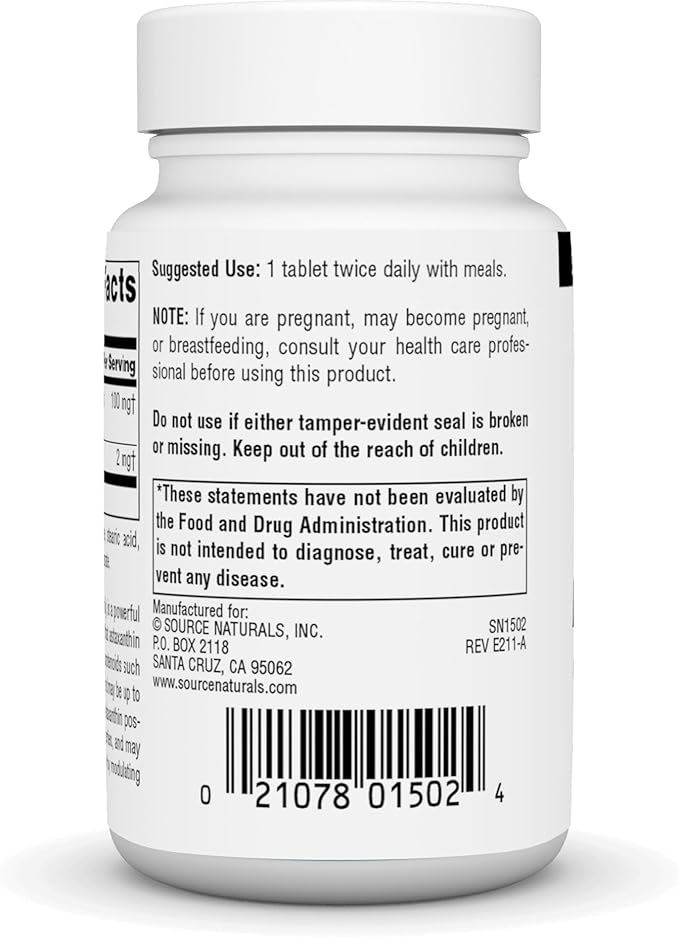 Source Naturals Astaxanthin Antioxidant Carotenoid* 2mg - 120 Tablets