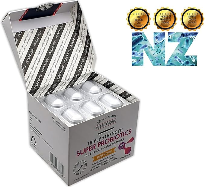 Peter John Super Probiotics 100 Billion 1-A-Day Formula 60 Capsules (3)