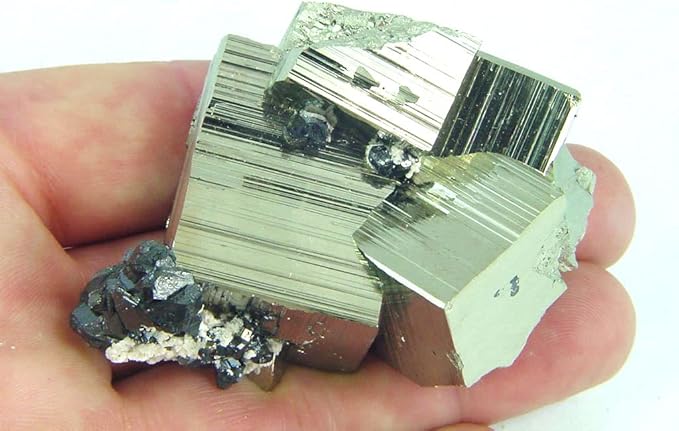 Natural Peruvian Iron Pyrite Cube Galena Reiki Activated Specimen