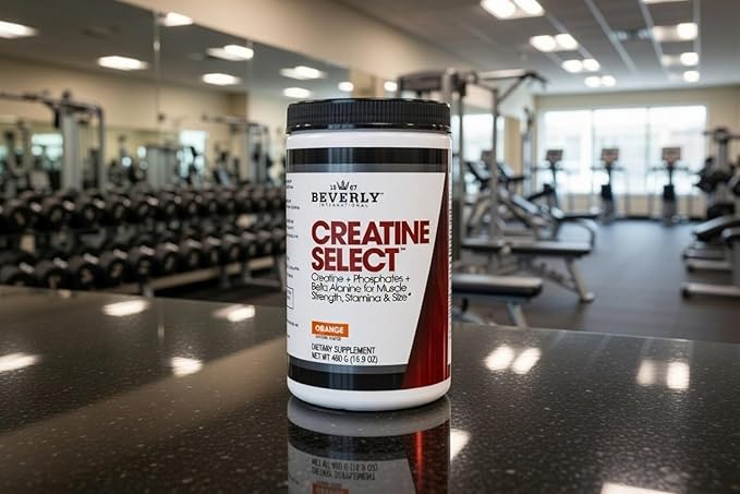 Beverly International Creatine Select with Phosphates 40 Servings. A Fail-Proof Creatine Monohydrate Formula. Boost Muscle Size Strength Endurance and Recovery. for Men and Women. Tastes Like Tang