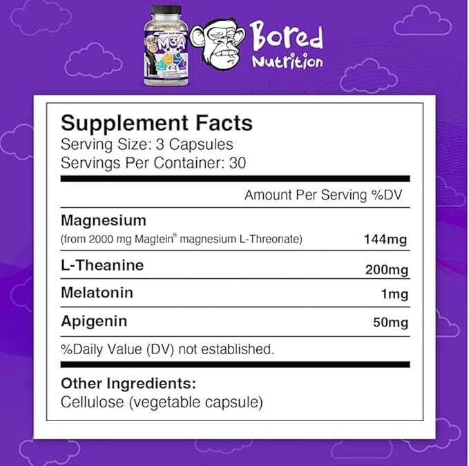Sleep Support Formula - L-Threonate Apigenin Melatonin L-Theanine - 120 Capsules - 4-in-1 Non-Habit Forming Apigenin Supplement - Restful Nights and Refreshing Mornings - by Ginsipre Health