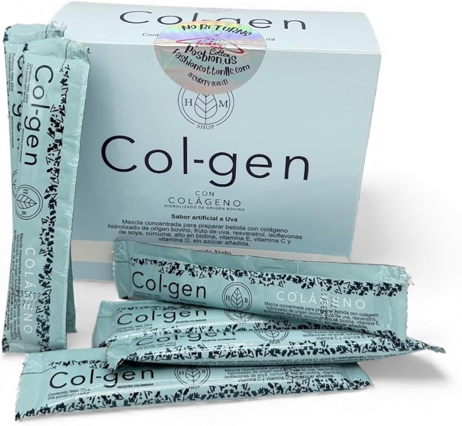 Colgen Collagen Supplement 30 Stick Packs Joint Hair Skin &amp Nail Support with Vitamins and Fruit Extracts